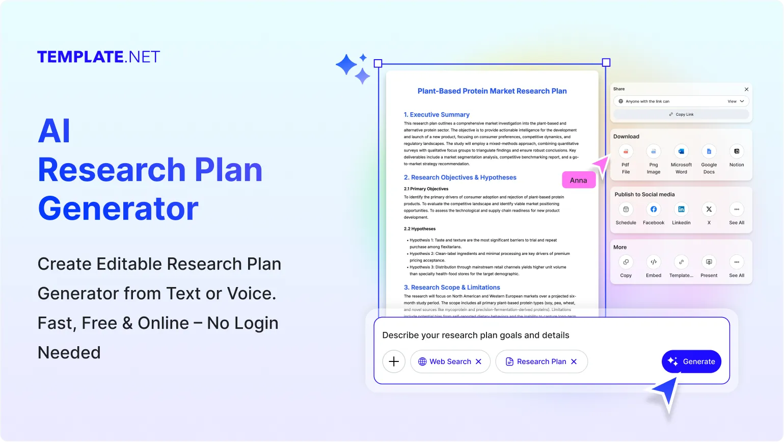 Free AI Research Plan Generator, AI Research Plan Maker Online [ No Signup ]